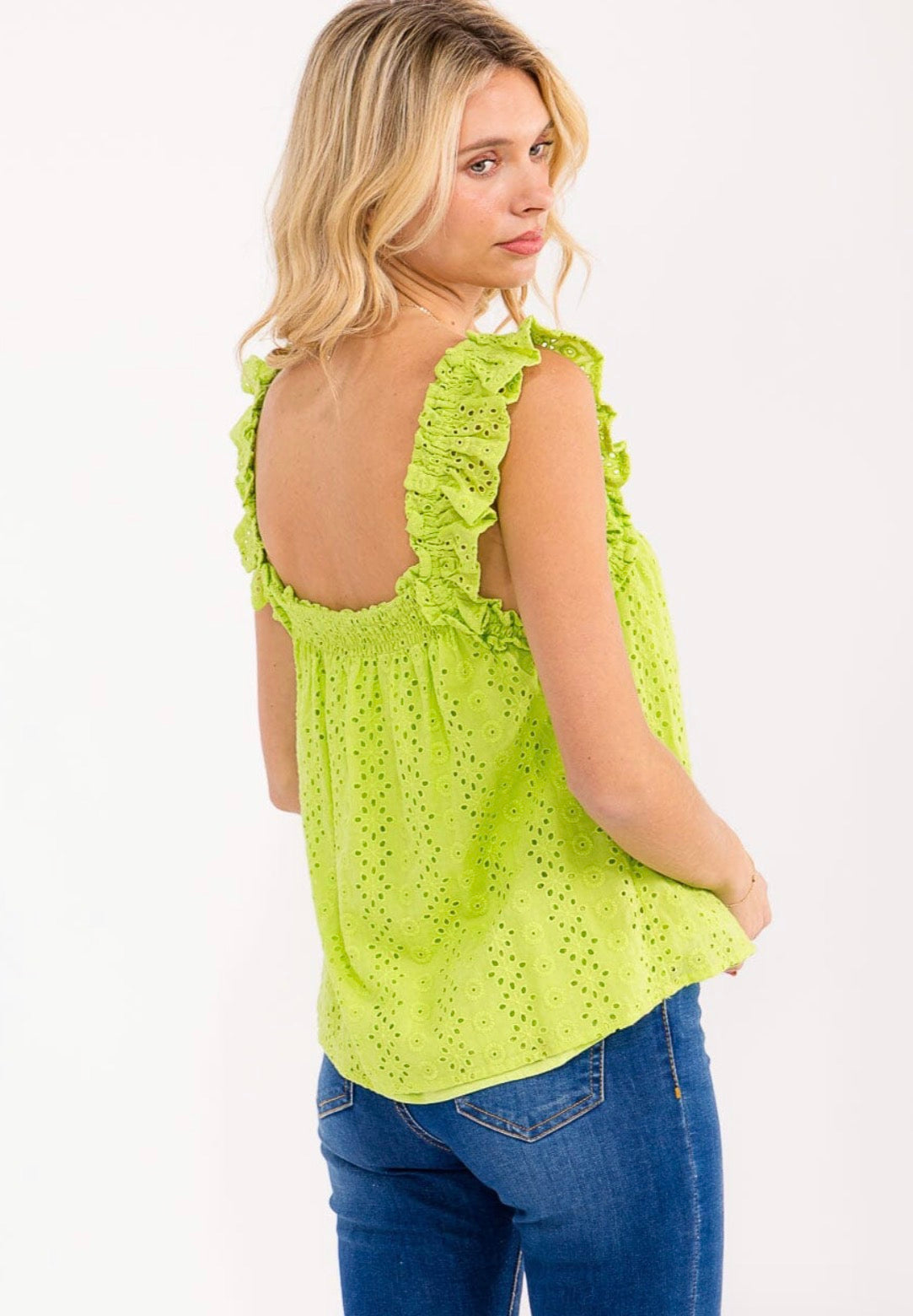 Annie Eyelet Tank Top