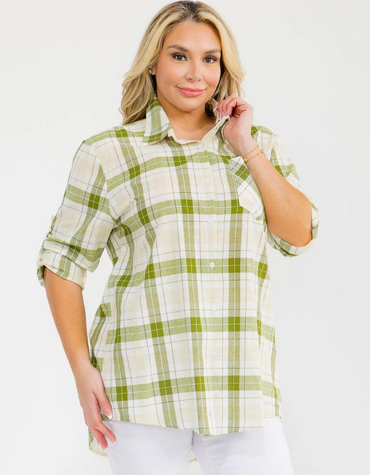 Plus - Olivia Button Up