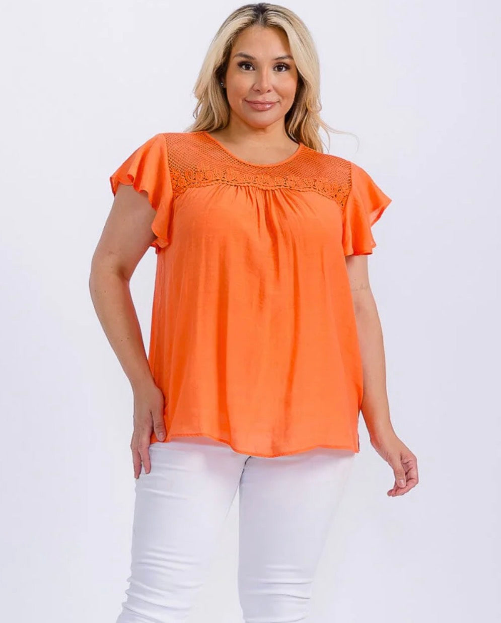 Plus - Leanne Crochet Blouse