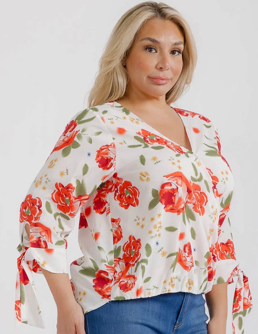 Plus - Quinn Floral Blouse