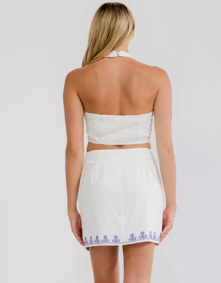 Sienna Halter Top Mini Skirt Set