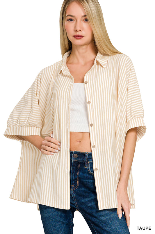 Olivia Striped Button Down