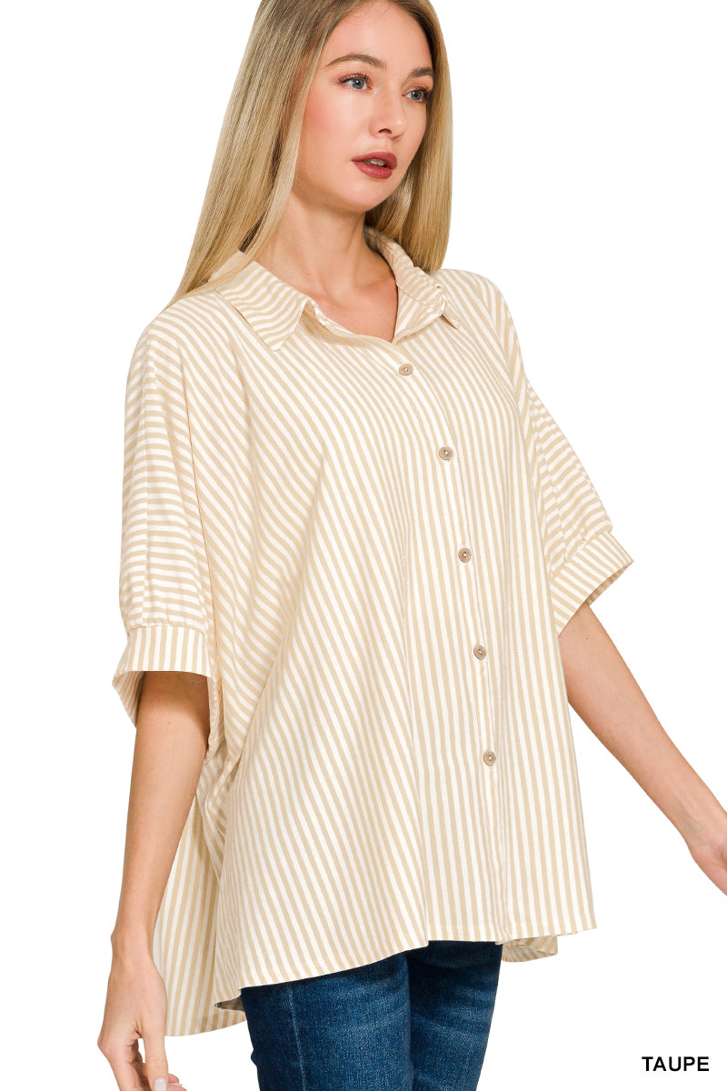Olivia Striped Button Down