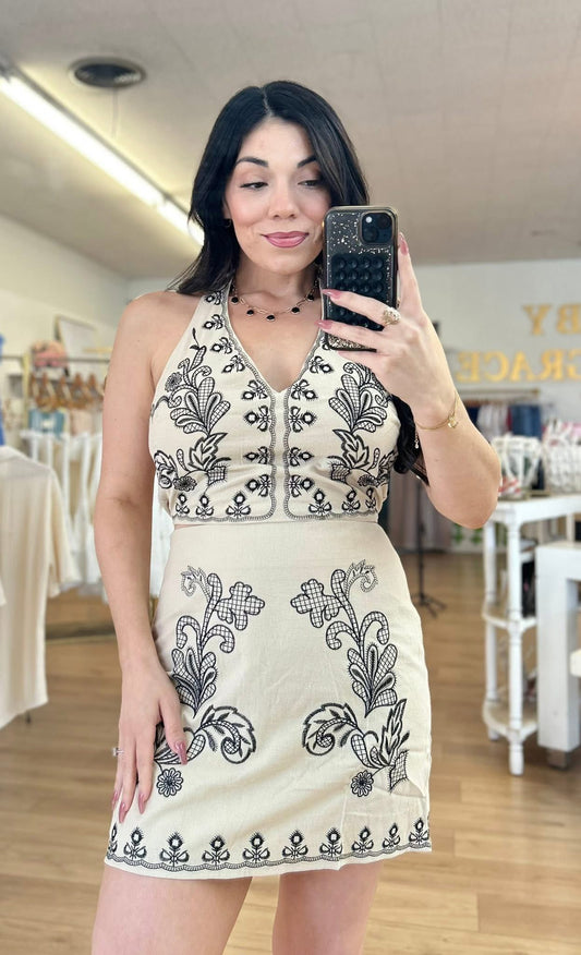 Sienna Halter Top Mini Skirt Set