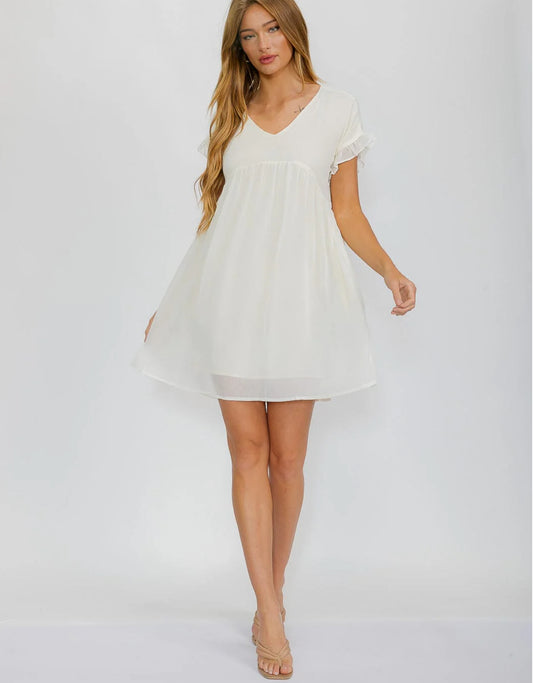 Hazel White Mini Dress