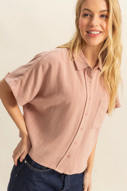 Andrea Button Up Top