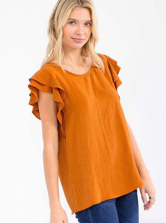 Emma Flutter Sleeve Blouse