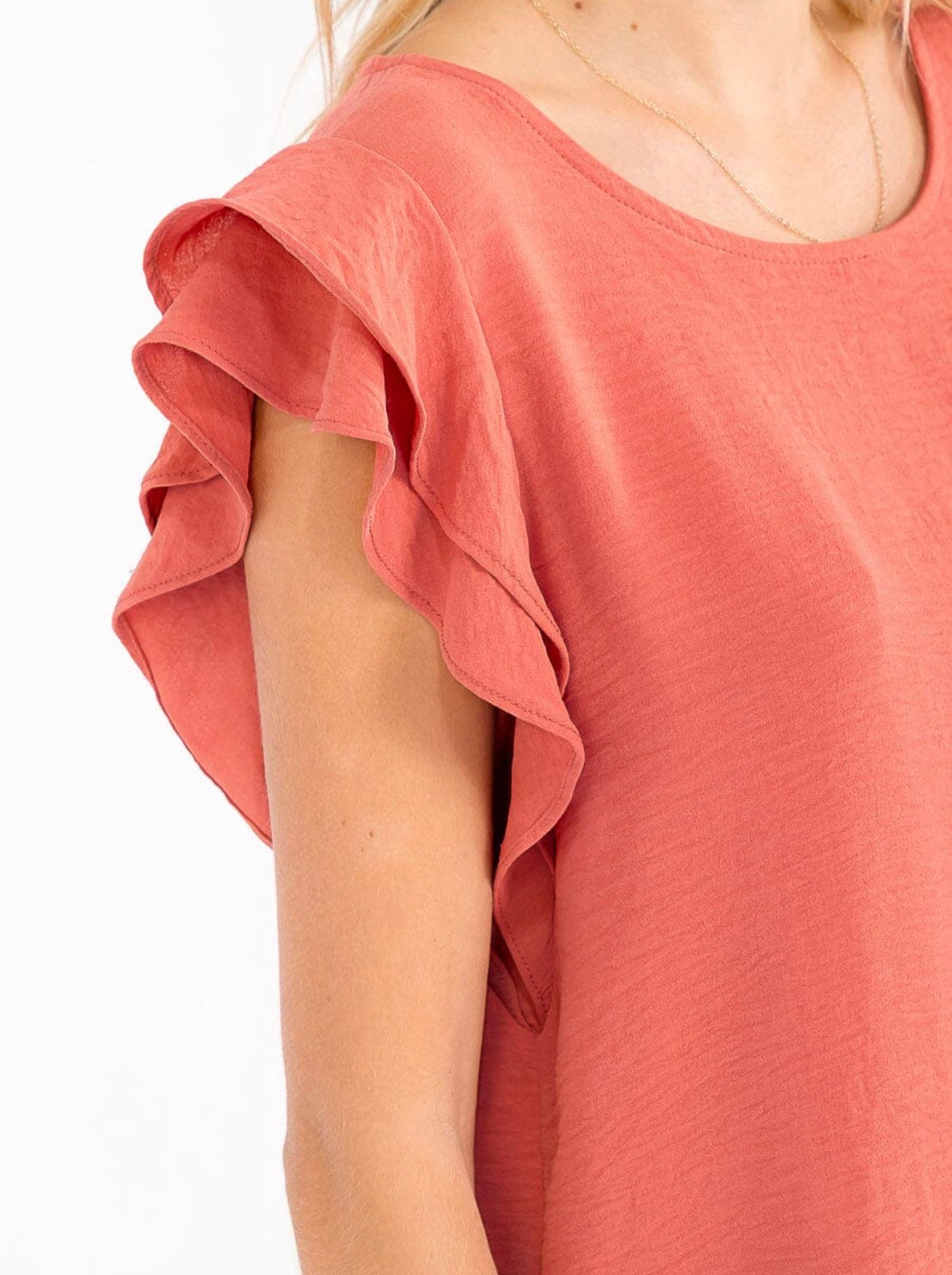 Emma Flutter Sleeve Blouse
