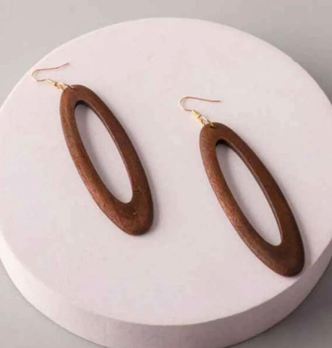 Camille Wooden Earrings