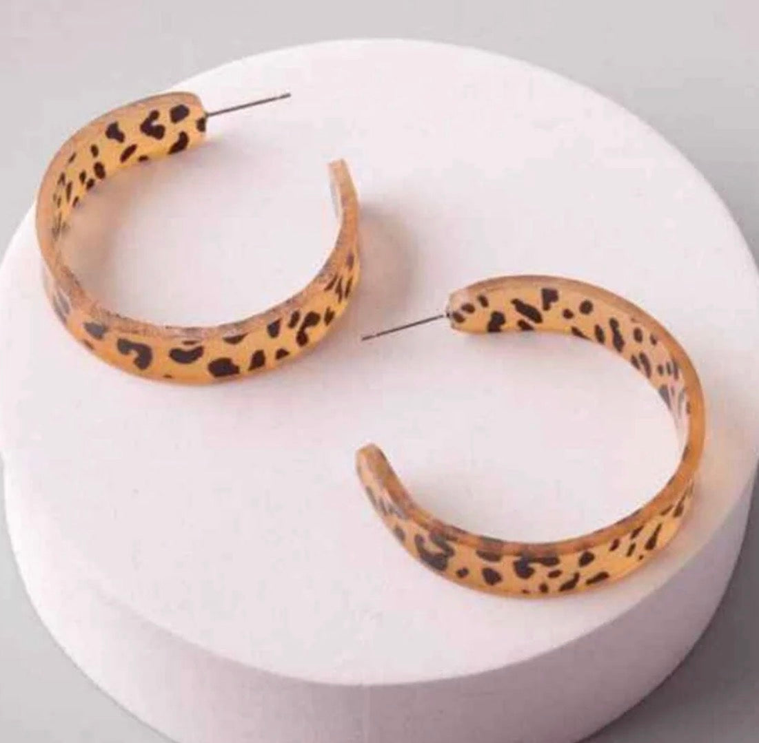 Nadia Leopard Print Earrings