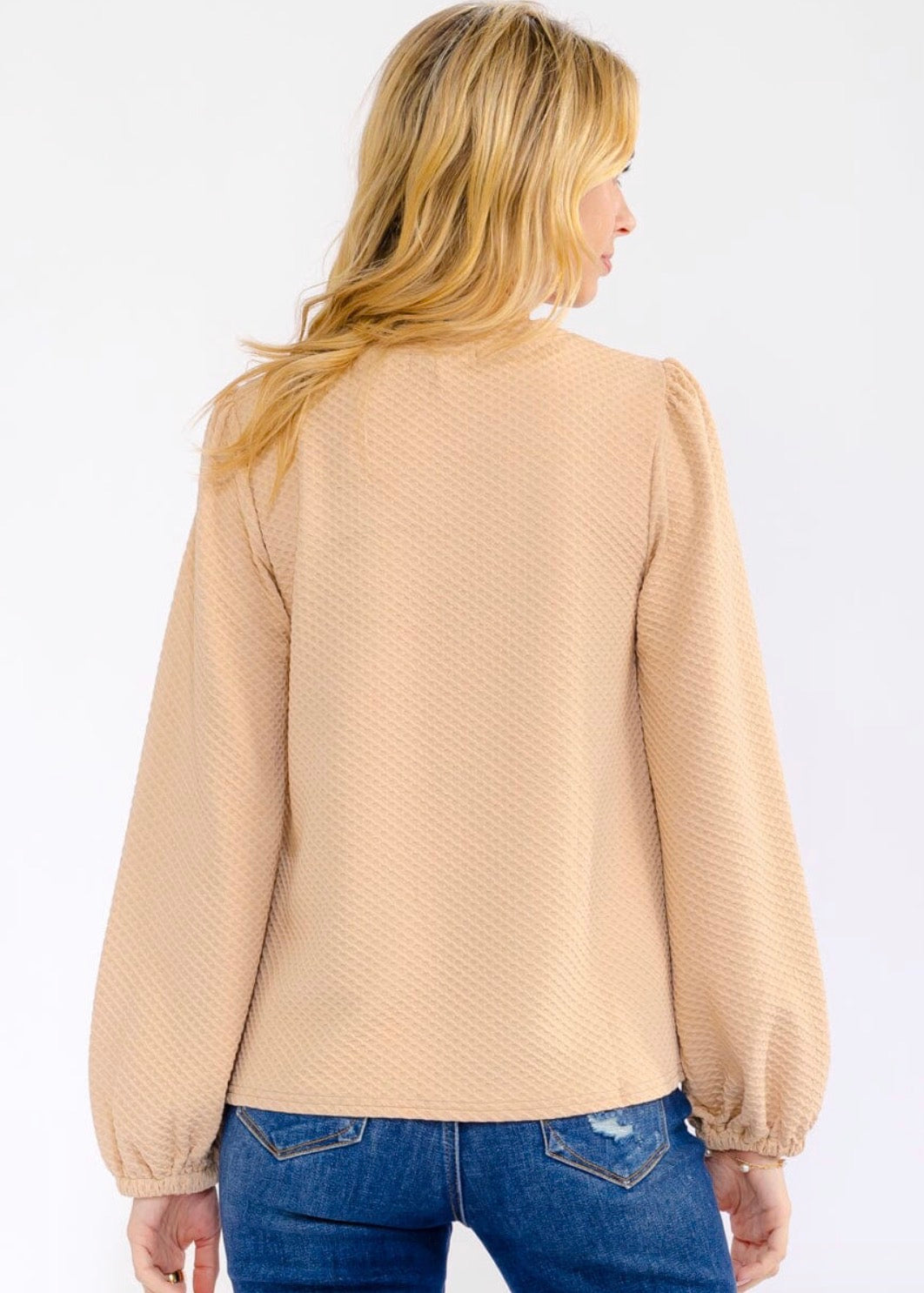 Mila Waffle Knit Longsleeve Top