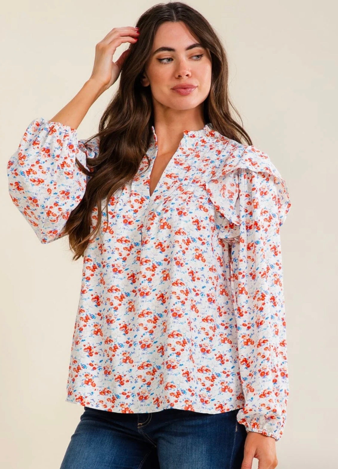 Maggie Floral Longsleeve Blouse