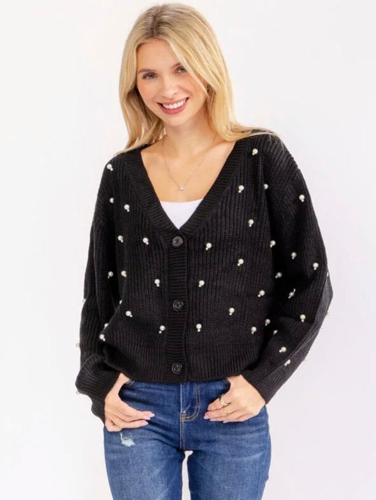 Harper Pearl Studded Cardigan
