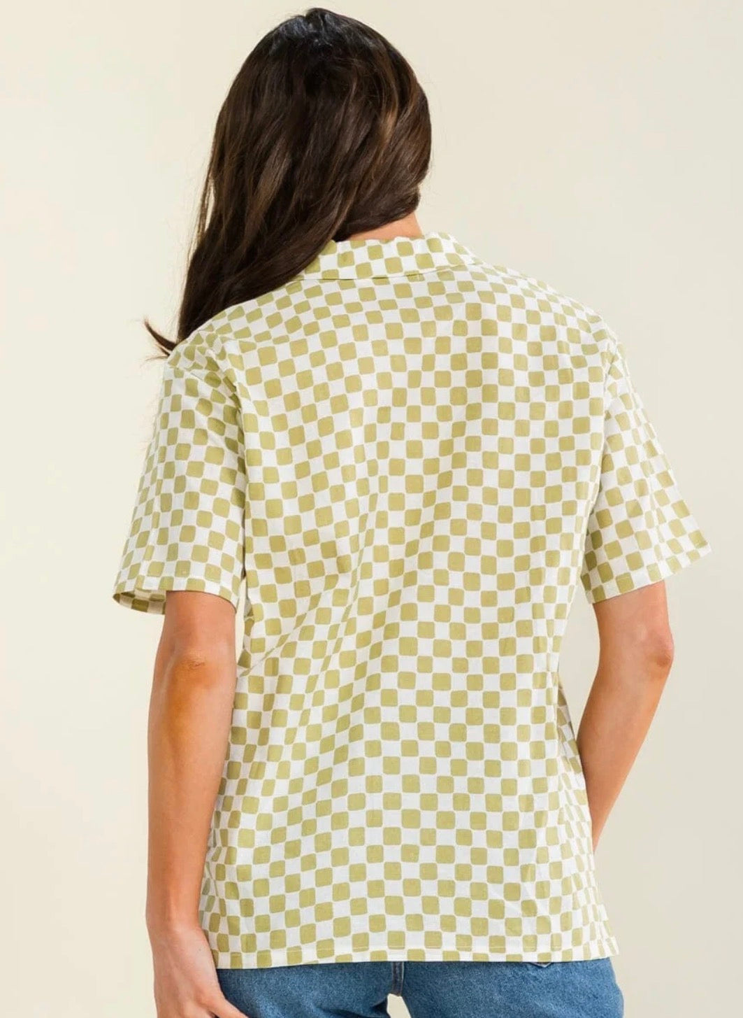 Gwen Checker Linen Top