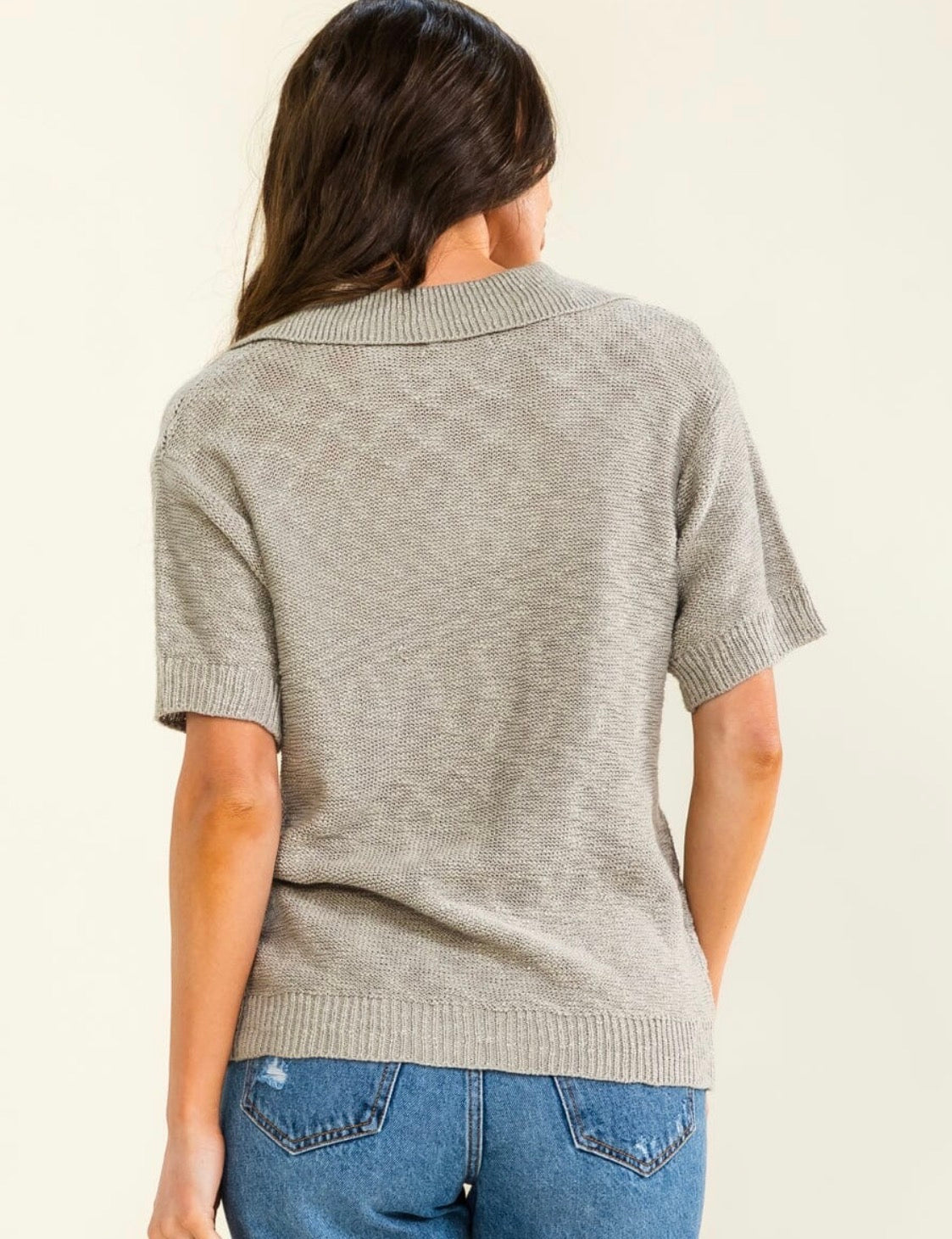 Tanya Knit Collar Top