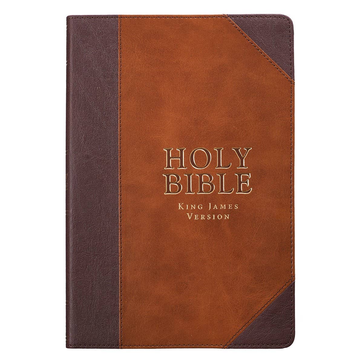 Brown Faux Leather Large Print Thinline Kjv Bible