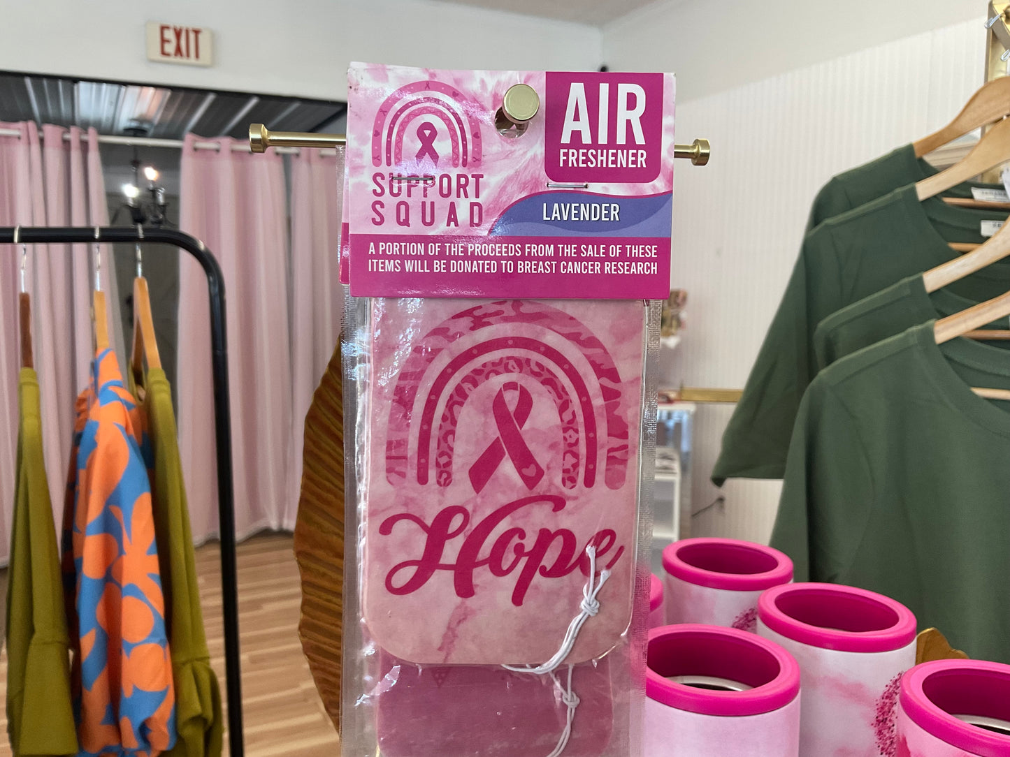 Breast Cancer Awareness Hanging Air Freshener