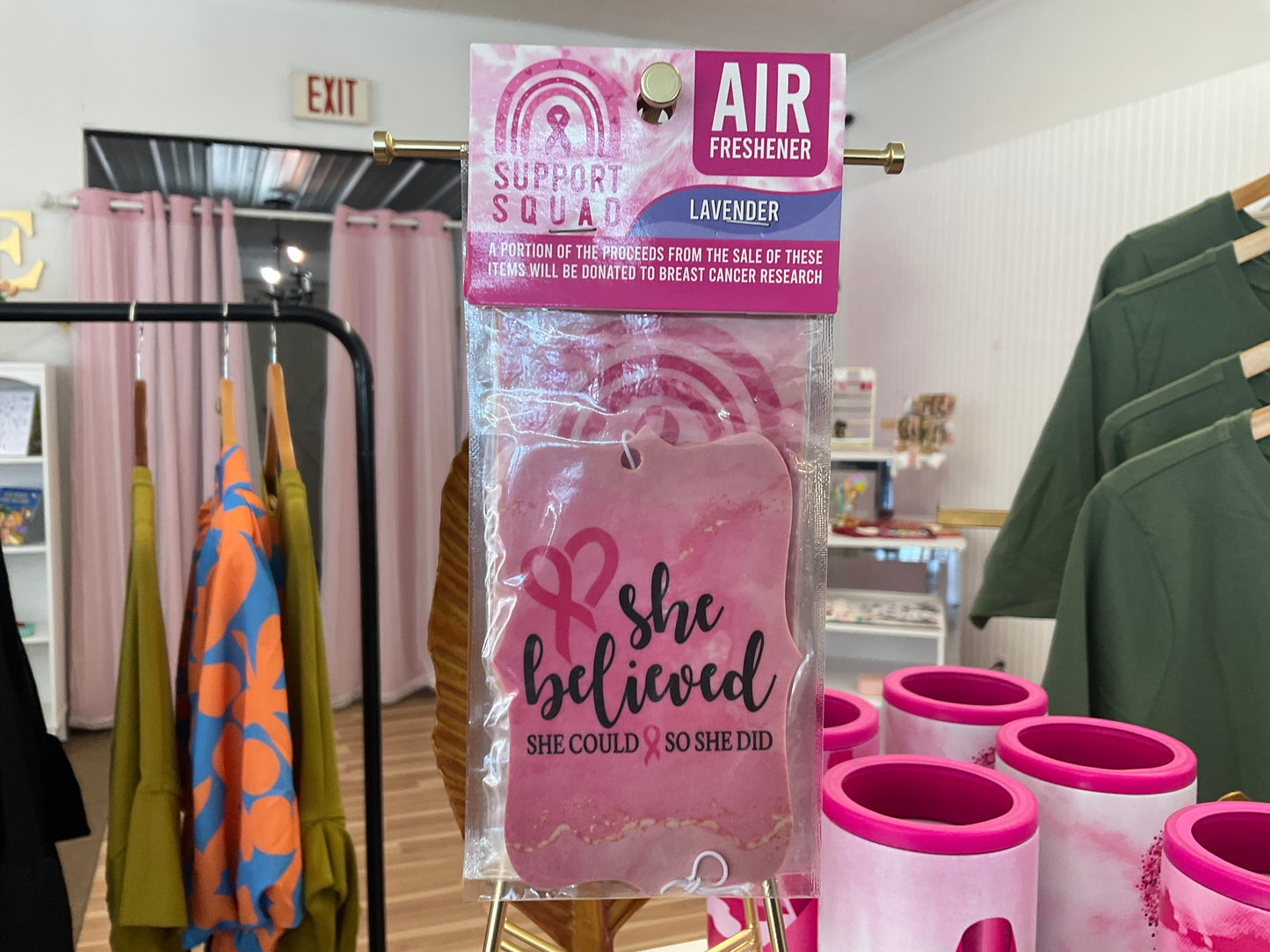 Breast Cancer Awareness Hanging Air Freshener