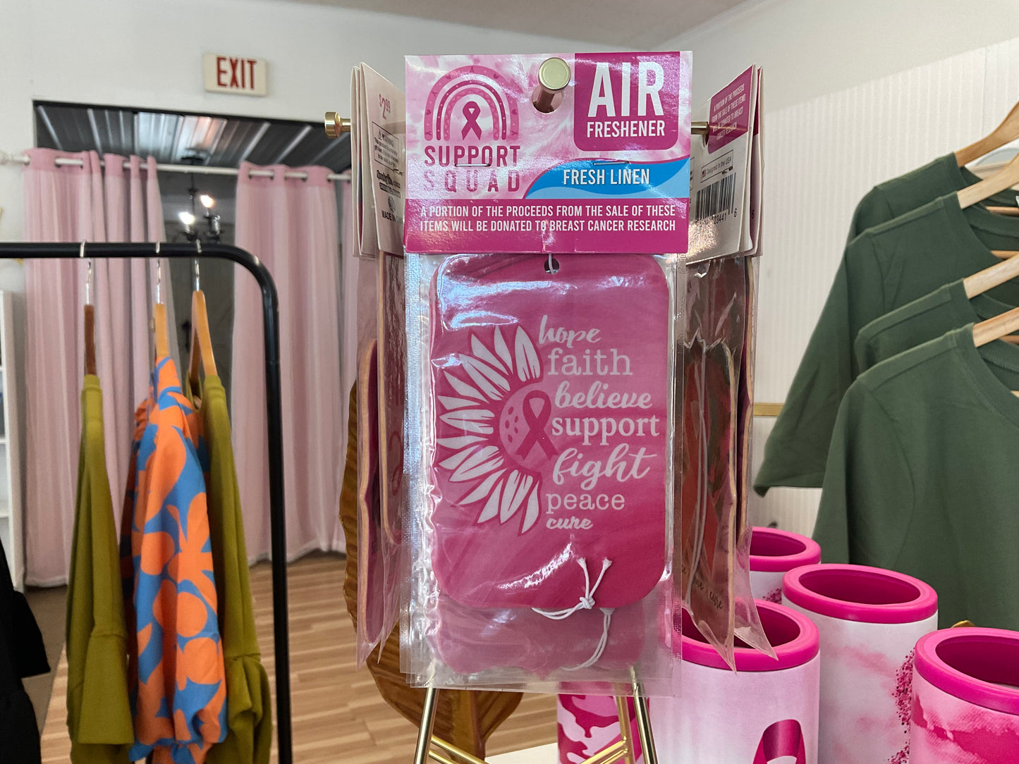 Breast Cancer Awareness Hanging Air Freshener