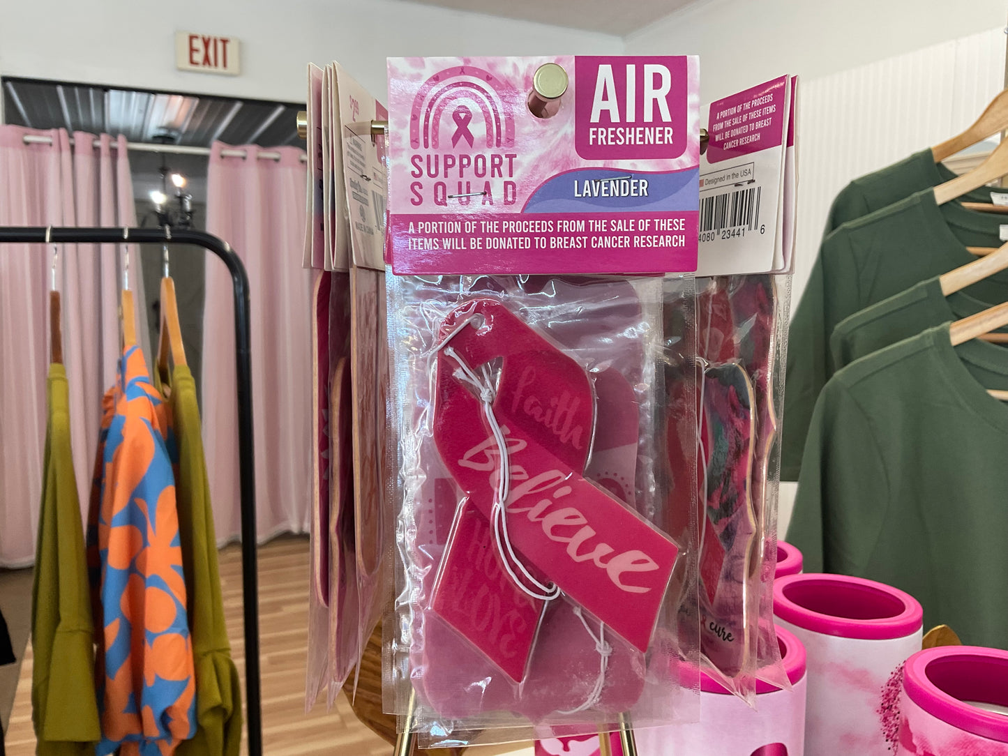 Breast Cancer Awareness Hanging Air Freshener