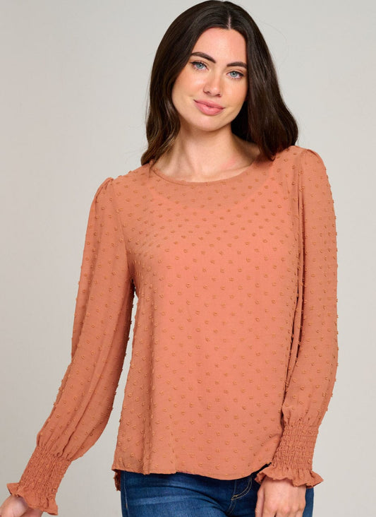Ellie Dotted Long Sleeve Top