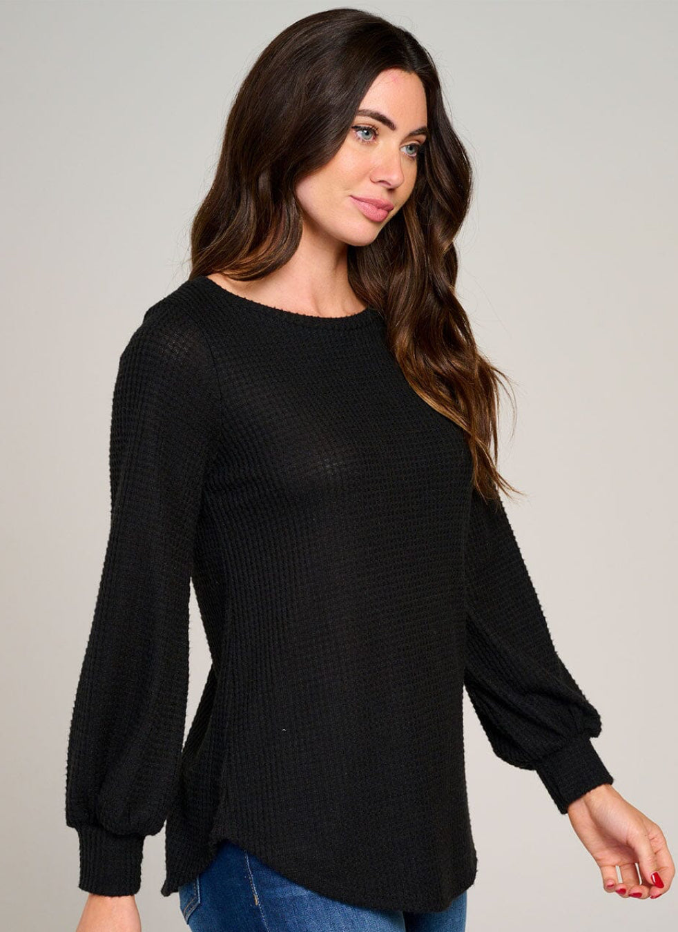 Kennie Waffle Knit Top