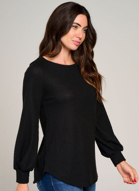 Kennie Waffle Knit Top