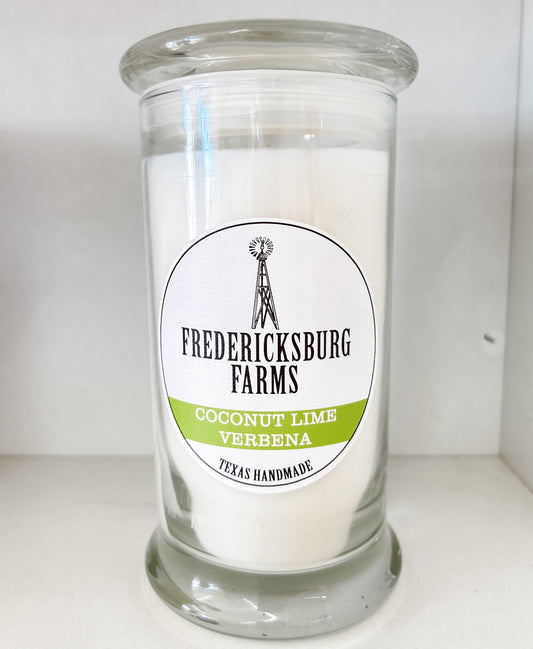 Fredericksburg 16 oz candle- Coconut Lime Verbena