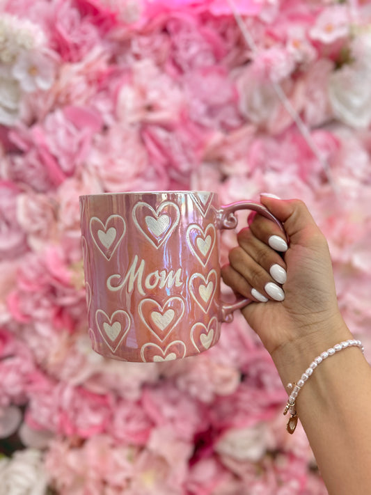 Mom Double Heart Mug
