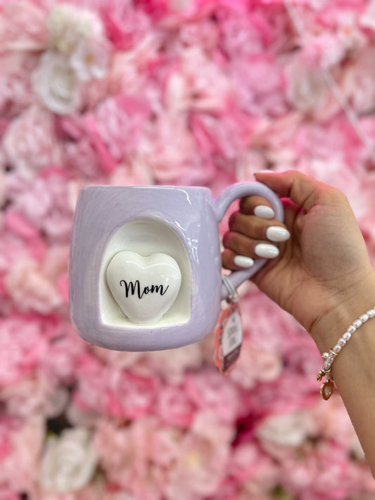Mom Purple Heart Mug
