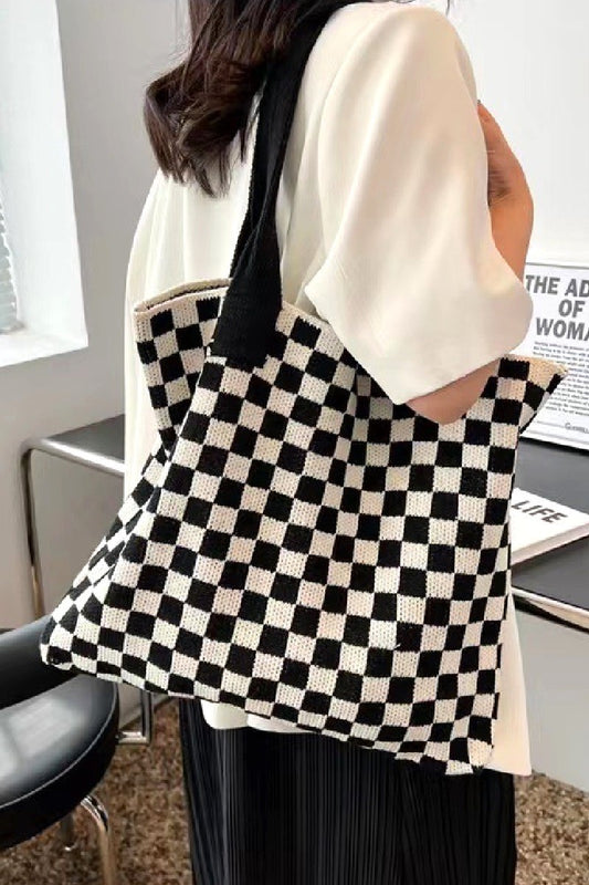 Crochet Checkered Bag