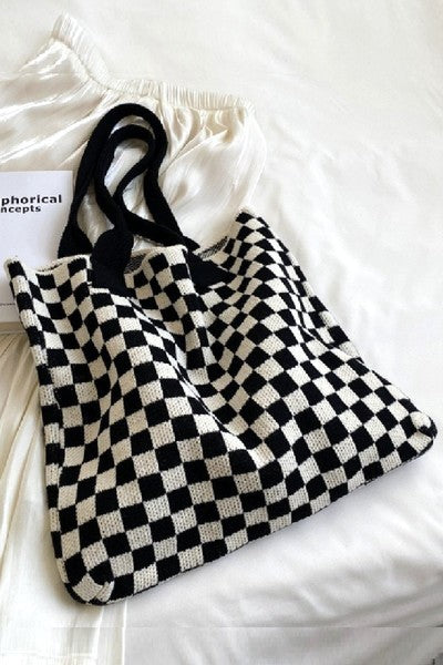 Crochet Checkered Bag