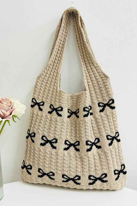 Ribbon Crochet Tote Bag