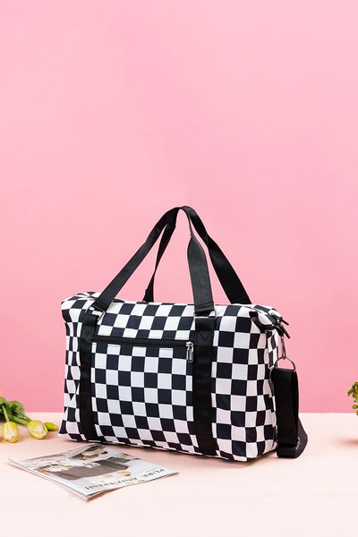 Checkered Duffel Bag