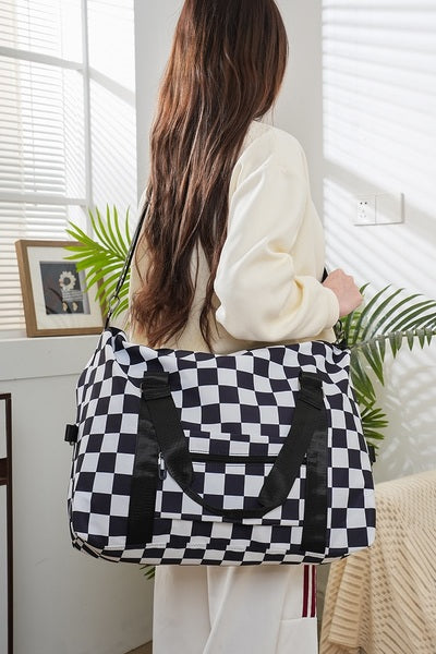 Checkered Duffel Bag