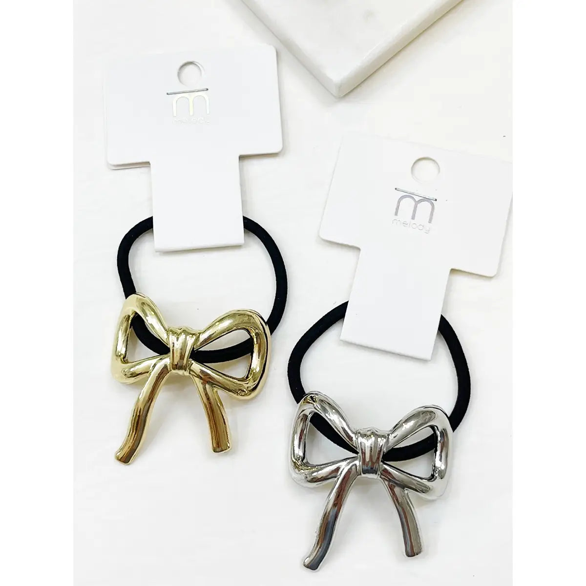 Metal Bow Ponytail Holder