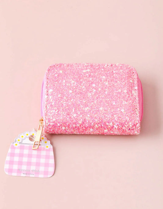 Pink Glitter Mini Wallet