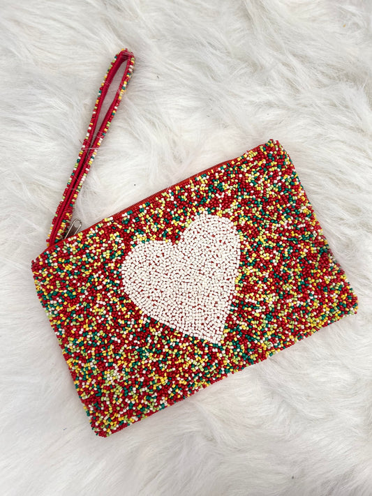 Multi Heart Beaded Wristlet