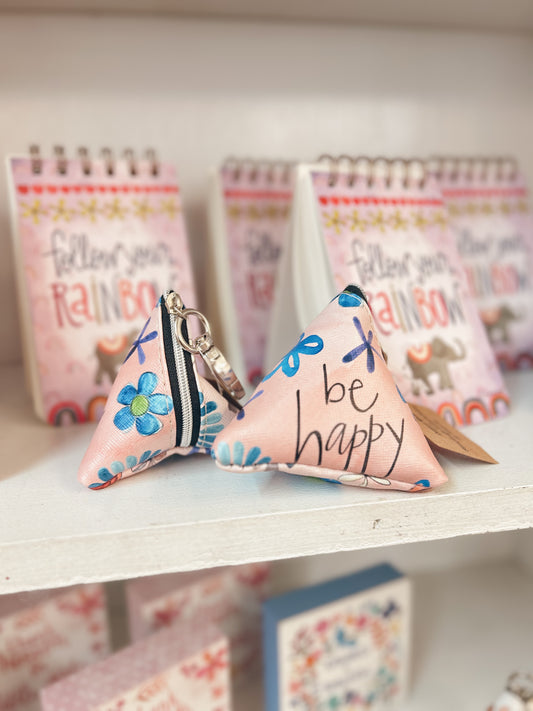 Tiny Triangle Bag - Be Happy
