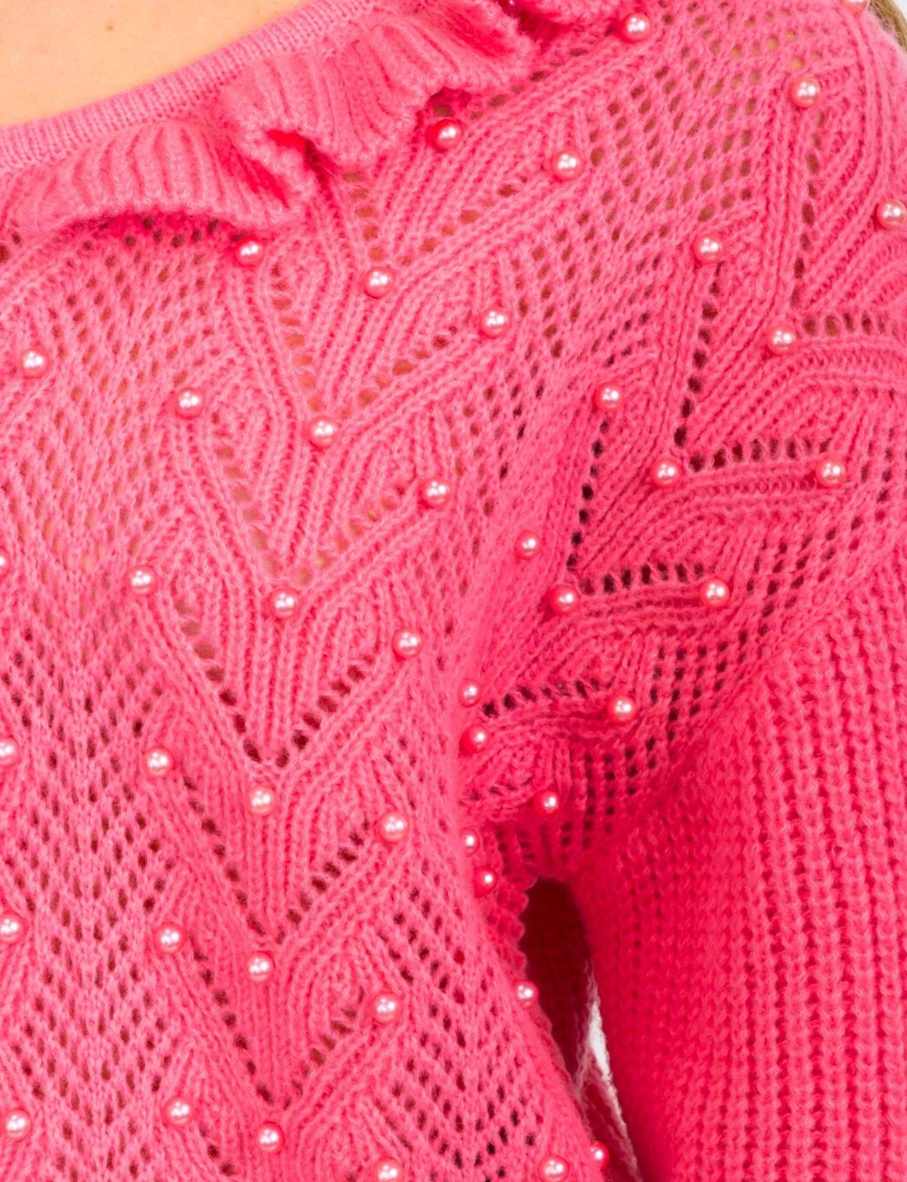 Pink Pearl Knit Sweater