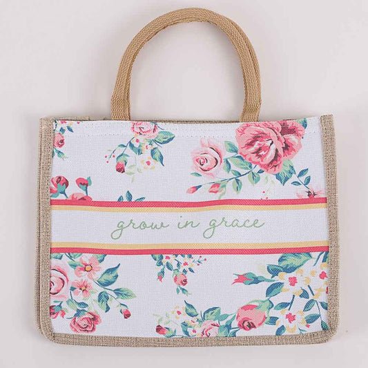 Canvas Tote - Grow in Grace - Floral