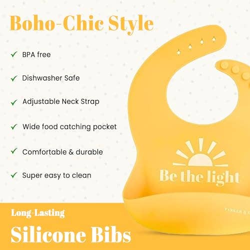 Be the Light - Silicone Baby Bibs | Pack of 2
