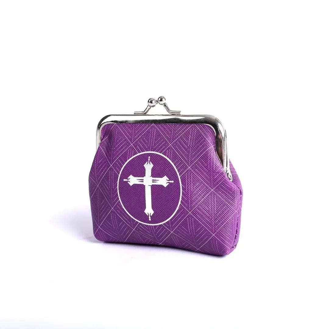 Coin Purse Cross Purple