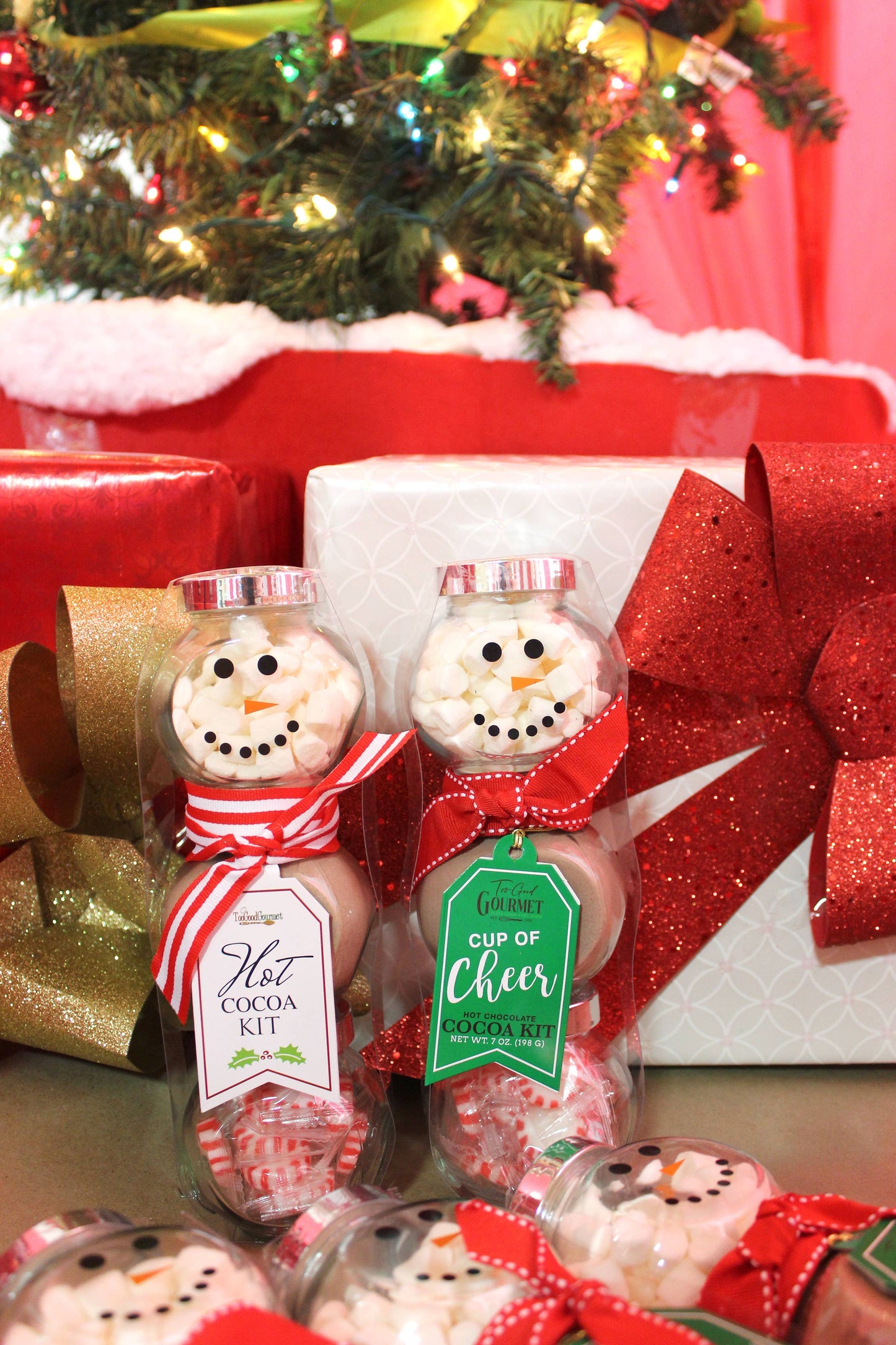 3 Stack Glass Jar - Snowman Cocoa Set