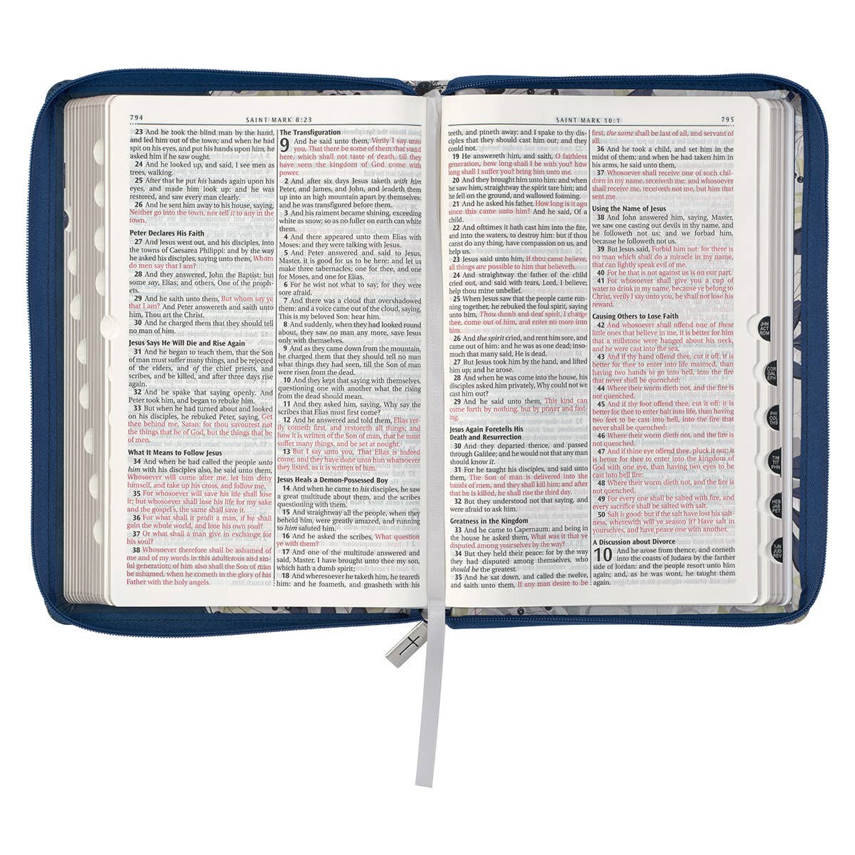 KJV Blue Floral Bible