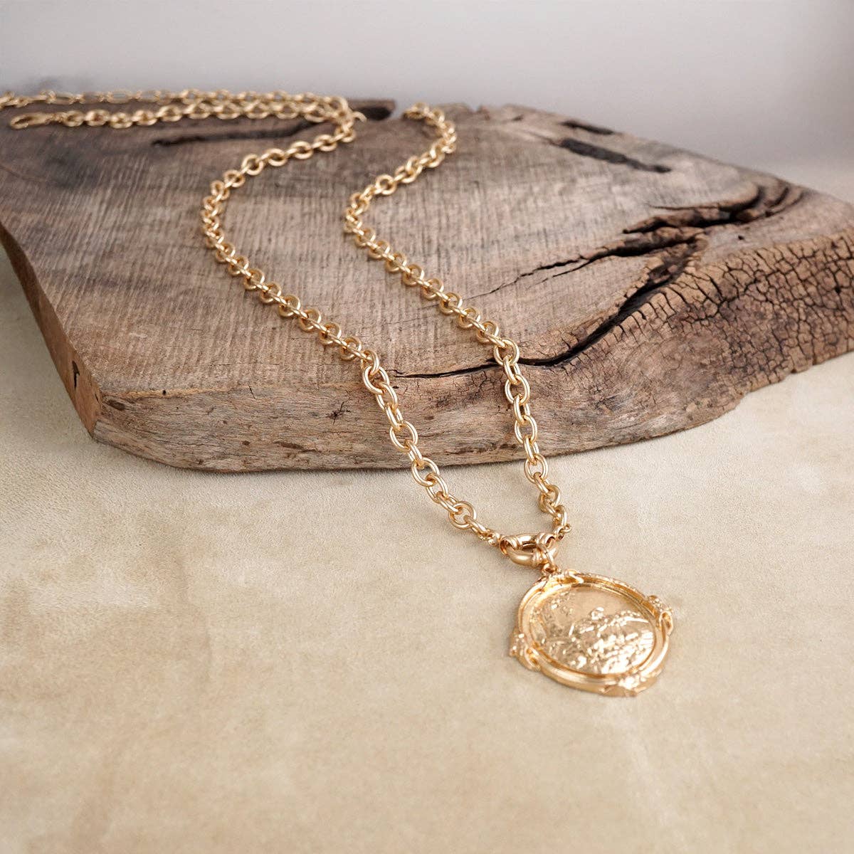 Delilah Long Horse Pendant Necklace