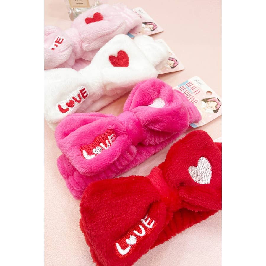 Love Heart Embroidered Headband