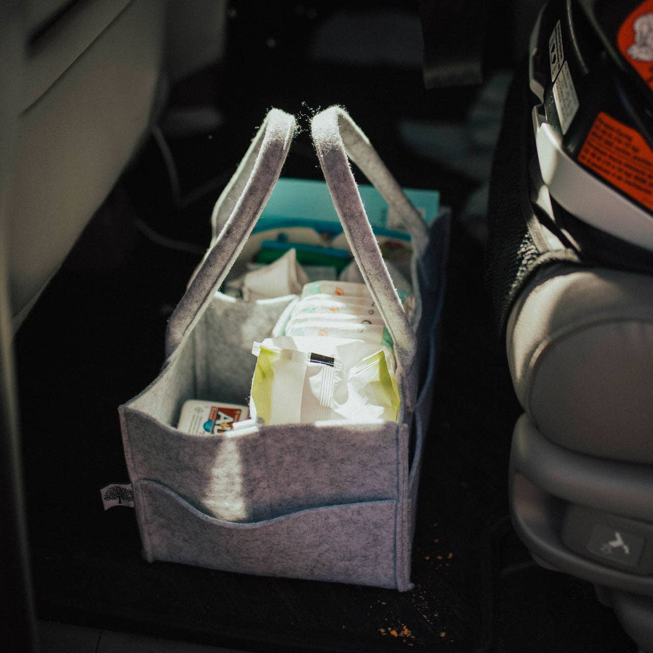Parker Baby Co. -Diaper Caddy in White