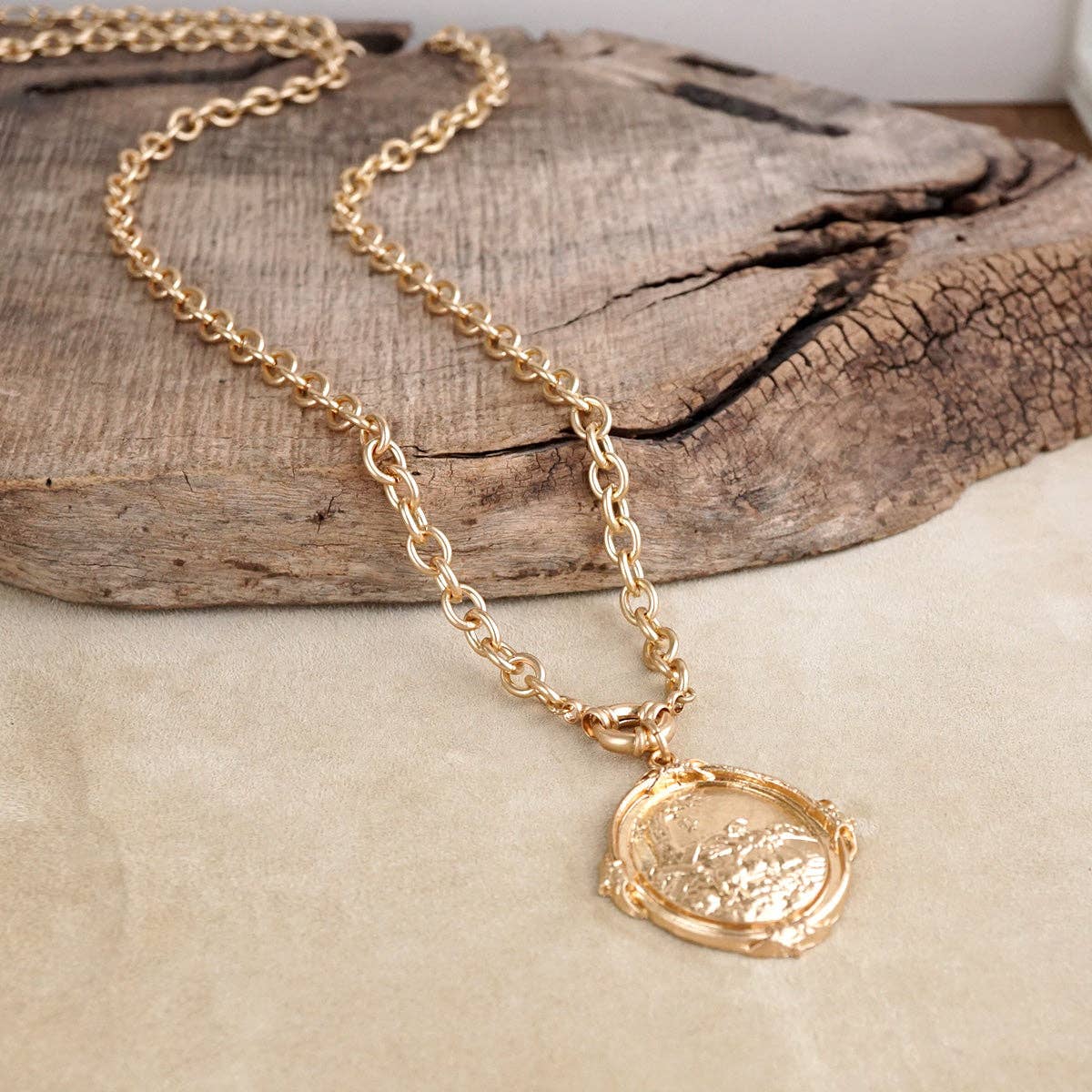 Delilah Long Horse Pendant Necklace