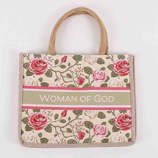 Canvas Tote - Woman of God - Floral
